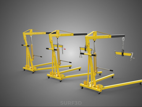 STANDARD CRANE ENGINE HOIST LIFT HYDRAULIC LEVELER BALANCER LOAD 3D-Modell