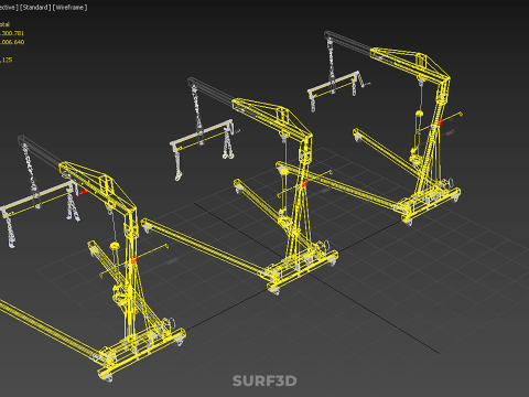 STANDARD CRANE ENGINE HOIST LIFT HYDRAULIC LEVELER BALANCER LOAD 3D-Modell