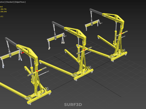 STANDARD CRANE ENGINE HOIST LIFT HYDRAULIC LEVELER BALANCER LOAD 3D-Modell