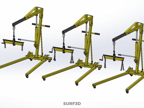 STANDARD CRANE ENGINE HOIST LIFT HYDRAULIC LEVELER BALANCER LOAD 3D-Modell