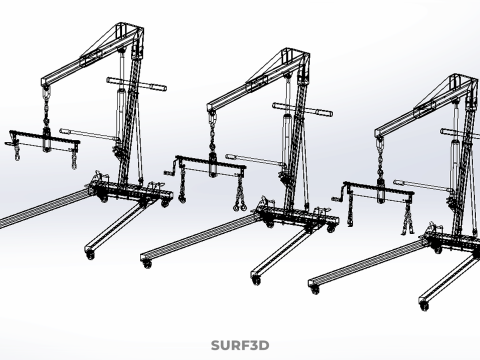 STANDARD CRANE ENGINE HOIST LIFT HYDRAULIC LEVELER BALANCER LOAD 3D-Modell
