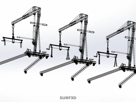 STANDARD CRANE ENGINE HOIST LIFT HYDRAULIC LEVELER BALANCER LOAD 3D Model