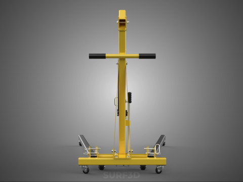 ARM FOLDED HYDRAULIC JACK MOBILE ENGINE CRANE HOIST LIFTING SHOP Modelo 3D