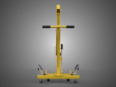 ARM FOLDED HYDRAULIC JACK MOBILE ENGINE CRANE HOIST LIFTING SHOP 3D Model