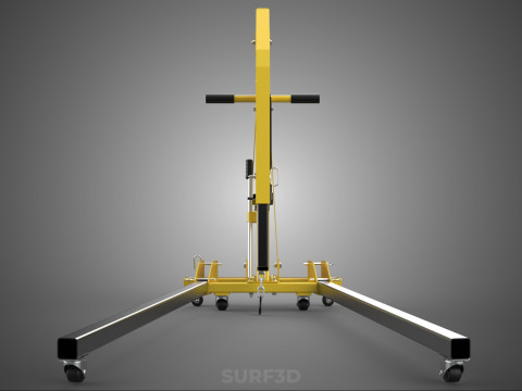 ARM FOLDED HYDRAULIC JACK MOBILE ENGINE CRANE HOIST LIFTING SHOP Modelo 3D