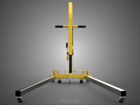 ARM FOLDED HYDRAULIC JACK MOBILE ENGINE CRANE HOIST LIFTING SHOP 3D Model