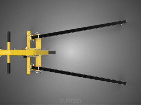 ARM FOLDED HYDRAULIC JACK MOBILE ENGINE CRANE HOIST LIFTING SHOP Modelo 3D