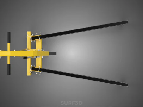 ARM FOLDED HYDRAULIC JACK MOBILE ENGINE CRANE HOIST LIFTING SHOP 3D Model