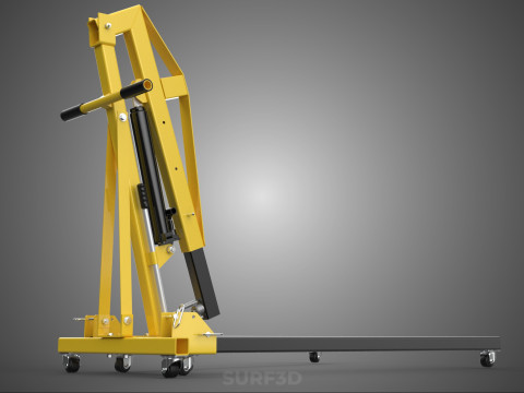 ARM FOLDED HYDRAULIC JACK MOBILE ENGINE CRANE HOIST LIFTING SHOP Modelo 3D