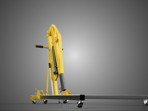 ARM FOLDED HYDRAULIC JACK MOBILE ENGINE CRANE HOIST LIFTING SHOP Modelo 3D