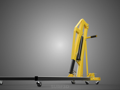 ARM FOLDED HYDRAULIC JACK MOBILE ENGINE CRANE HOIST LIFTING SHOP Modelo 3D