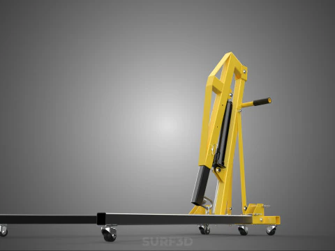 ARM FOLDED HYDRAULIC JACK MOBILE ENGINE CRANE HOIST LIFTING SHOP 3D Model