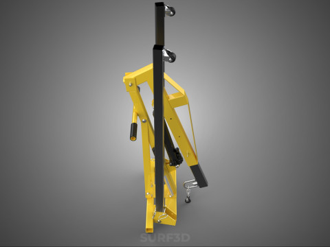 FULLY FOLDED HYDRAULIC JACK ENGINE CRANE HOIST LIFTING COMPACT Modelo 3D