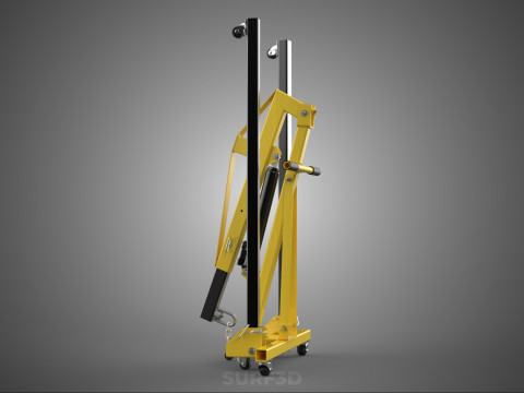 FULLY FOLDED HYDRAULIC JACK ENGINE CRANE HOIST LIFTING COMPACT Modelo 3D