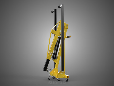 FULLY FOLDED HYDRAULIC JACK ENGINE CRANE HOIST LIFTING COMPACT Modelo 3D