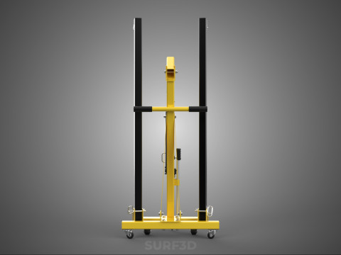 FULLY FOLDED HYDRAULIC JACK ENGINE CRANE HOIST LIFTING COMPACT Modelo 3D