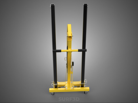 FULLY FOLDED HYDRAULIC JACK ENGINE CRANE HOIST LIFTING COMPACT Modelo 3D