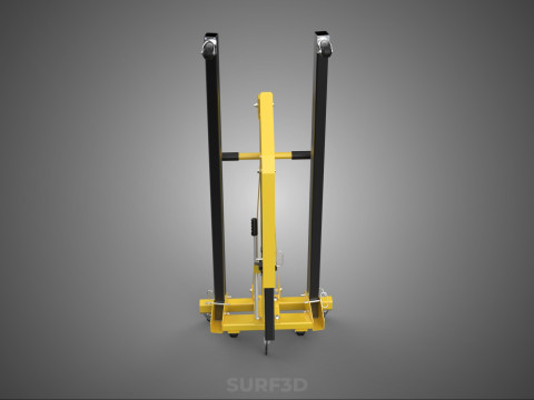 FULLY FOLDED HYDRAULIC JACK ENGINE CRANE HOIST LIFTING COMPACT Modelo 3D