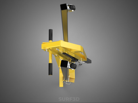 FULLY FOLDED HYDRAULIC JACK ENGINE CRANE HOIST LIFTING COMPACT Modelo 3D