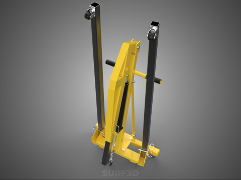 FULLY FOLDED HYDRAULIC JACK ENGINE CRANE HOIST LIFTING COMPACT Modelo 3D