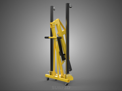 FULLY FOLDED HYDRAULIC JACK ENGINE CRANE HOIST LIFTING COMPACT Modelo 3D
