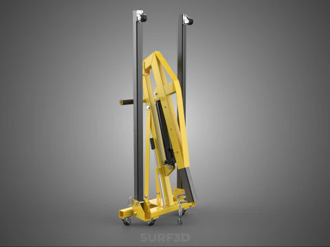 FULLY FOLDED HYDRAULIC JACK ENGINE CRANE HOIST LIFTING COMPACT 3D Model