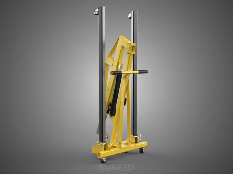 FULLY FOLDED HYDRAULIC JACK ENGINE CRANE HOIST LIFTING COMPACT Modelo 3D