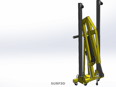 FULLY FOLDED HYDRAULIC JACK ENGINE CRANE HOIST LIFTING COMPACT Modelo 3D