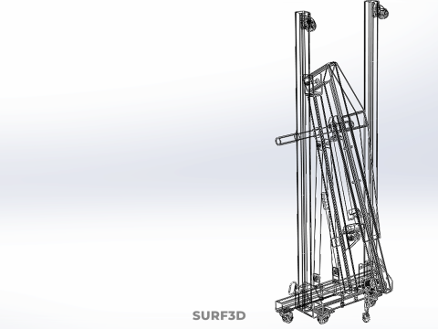 FULLY FOLDED HYDRAULIC JACK ENGINE CRANE HOIST LIFTING COMPACT Modelo 3D