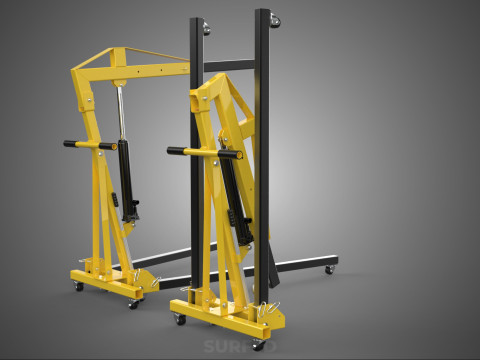 COLLAPSIBLE FOLDING FOLDABLE FOLD HYDRAULIC ENGINE CRANE HOIST Model 3D