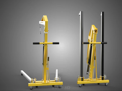 COLLAPSIBLE FOLDING FOLDABLE FOLD HYDRAULIC ENGINE CRANE HOIST 3D Model