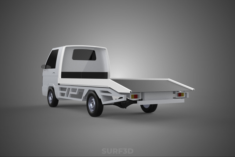 FLATBED TOW TRUCK TOWING TOWTRUCK PICK UP L300 RECOVERY VEHICLE Modelo 3D .c4d .max .obj .3ds .fbx .stl .blend