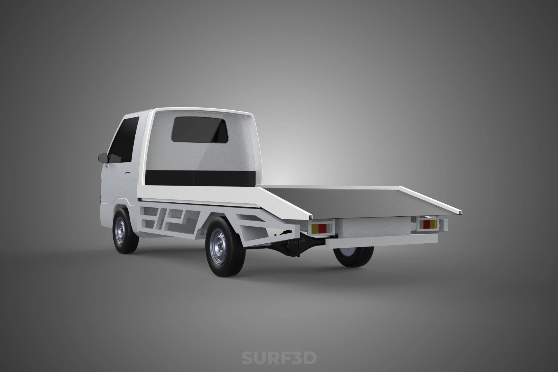 D&eacute;panneuse &agrave; plat remorquage d&eacute;panneuse PICK UP V&Eacute;HICULE DE R&Eacute;CUP&Eacute;RATION L300 Modèle 3D .c4d .max .obj .3ds .fbx .stl .blend 