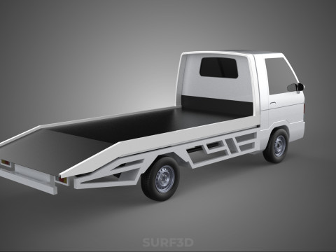 FLATBED TOW TRUCK TOWING TOWTRUCK PICK UP L300 RECOVERY VEHICLE Modelo 3D