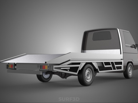TOW TRUCK FLATBED TOWING TOWTRUCK PICK UP L300 RECOVERY VEHICLE Modelo 3D