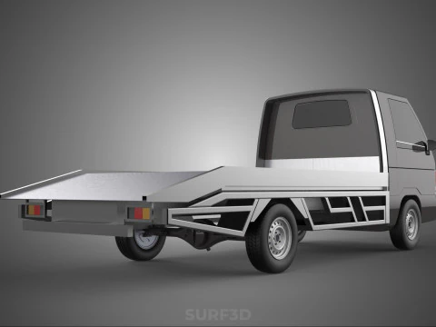 D&eacute;panneuse &agrave; plat remorquage d&eacute;panneuse PICK UP L300 v&eacute;hicule de r&eacute;cup&eacute;ration Modèle 3D