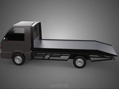 TOW TRUCK FLATBED TOWING TOWTRUCK PICK UP L300 RECOVERY VEHICLE Modelo 3D