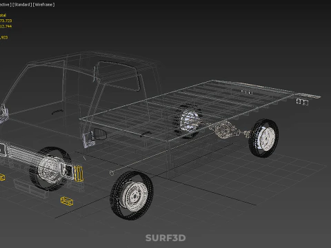 D&eacute;panneuse &agrave; plat remorquage d&eacute;panneuse PICK UP L300 v&eacute;hicule de r&eacute;cup&eacute;ration Modèle 3D