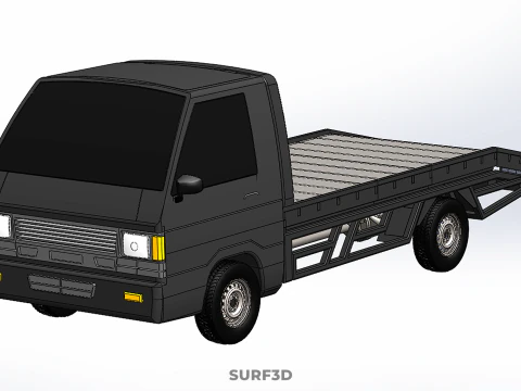 D&eacute;panneuse &agrave; plat remorquage d&eacute;panneuse PICK UP L300 v&eacute;hicule de r&eacute;cup&eacute;ration Modèle 3D