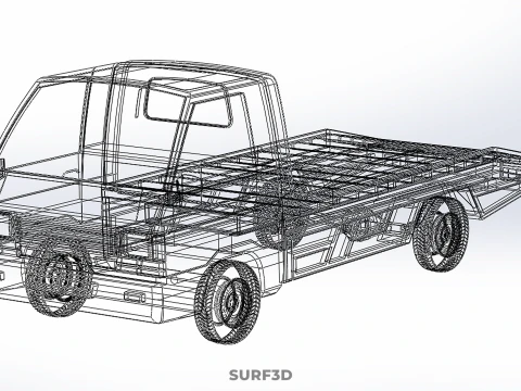 D&eacute;panneuse &agrave; plat remorquage d&eacute;panneuse PICK UP L300 v&eacute;hicule de r&eacute;cup&eacute;ration Modèle 3D