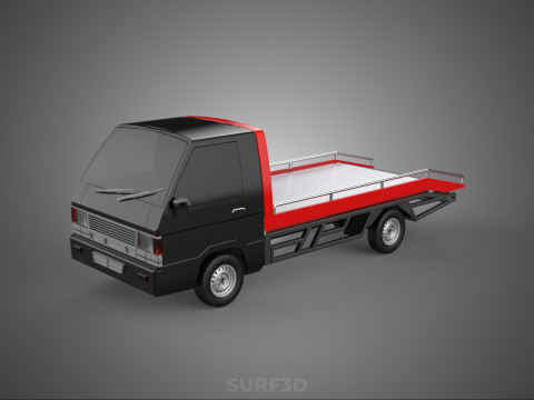 TOWING TOW TRUCK FLATBED TOWTRUCK PICK UP L300 PICKUP VEHICLE 3D Модель