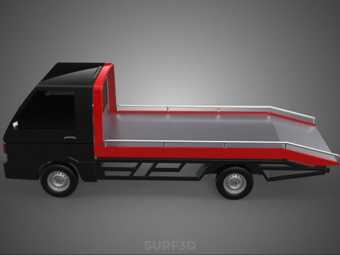 TOWING TOW TRUCK FLATBED TOWTRUCK PICK UP L300 PICKUP VEHICLE 3Dモデル