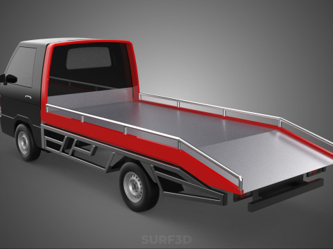 TOWING TOW TRUCK FLATBED TOWTRUCK PICK UP L300 PICKUP VEHICLE 3Dモデル