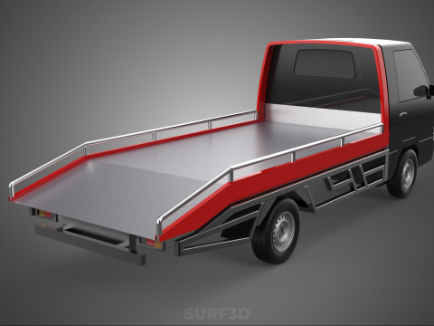 TOWING TOW TRUCK FLATBED TOWTRUCK PICK UP L300 PICKUP VEHICLE 3Dモデル