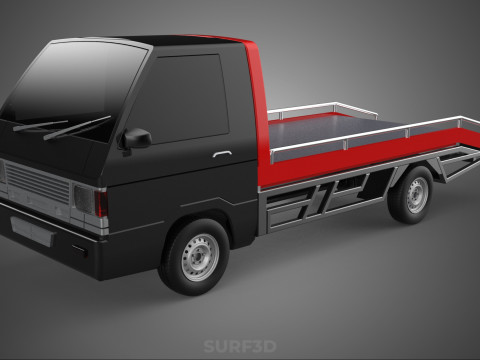 TOWING TOW TRUCK FLATBED TOWTRUCK PICK UP L300 PICKUP VEHICLE 3Dモデル