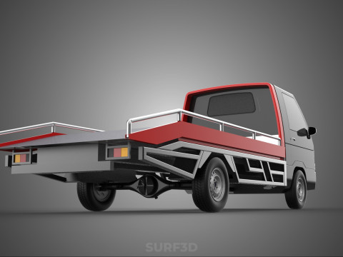 TOWING TOW TRUCK FLATBED TOWTRUCK PICK UP L300 PICKUP VEHICLE 3Dモデル