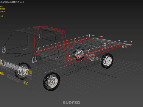 TOWING TOW TRUCK FLATBED TOWTRUCK PICK UP L300 PICKUP VEHICLE 3Dモデル