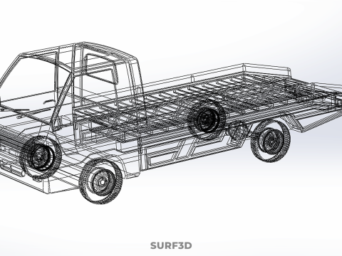 TOWING TOW TRUCK FLATBED TOWTRUCK PICK UP L300 PICKUP VEHICLE 3Dモデル