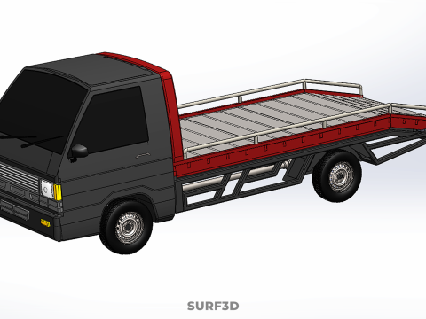 TOWING TOW TRUCK FLATBED TOWTRUCK PICK UP L300 PICKUP VEHICLE 3Dモデル