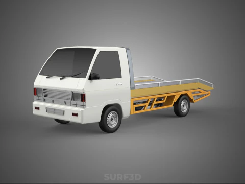 COLT L300 TOWING PICKUP TRUCK FLATBED TOW TRUCK PICKUP KENDARAAN Model 3D